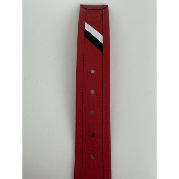 Louis Vuitton Damier Infini Ceinture Belt Red Leather Silver Hardware M9122 - Picture 5 of 7